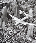 Margaret Bourke White - DC-4 flying over Manhattan - 1939