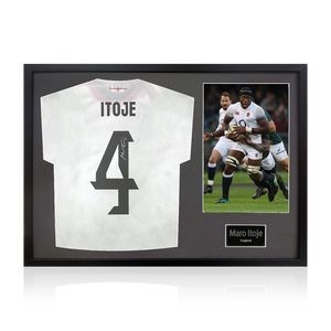 Maro Itoje Signed England 2025 Shirt Classic Frame