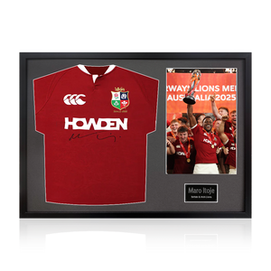 Maro Itoje Signed British & Irish Lions 2025 Shirt Classic Frame