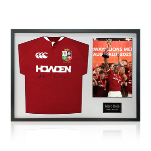 Maro Itoje Signed British & Irish Lions 2025 Shirt Classic Frame