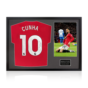 Matheus Cunha Signed Manchester United Shirt Classic Frame (ACG Cert)