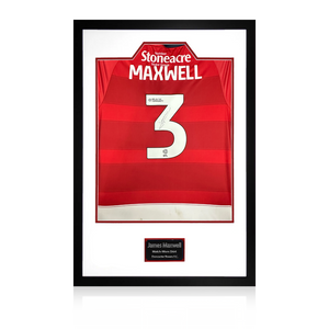 James Maxwell Match-Worn & Signed Doncaster Rovers Shirt Premium Frame