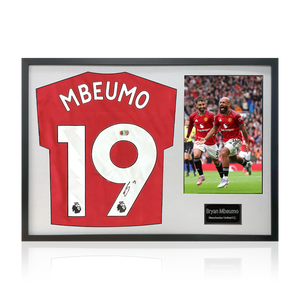 Bryan Mbeumo Signed Manchester United Shirt Classic Frame (ACG Cert)