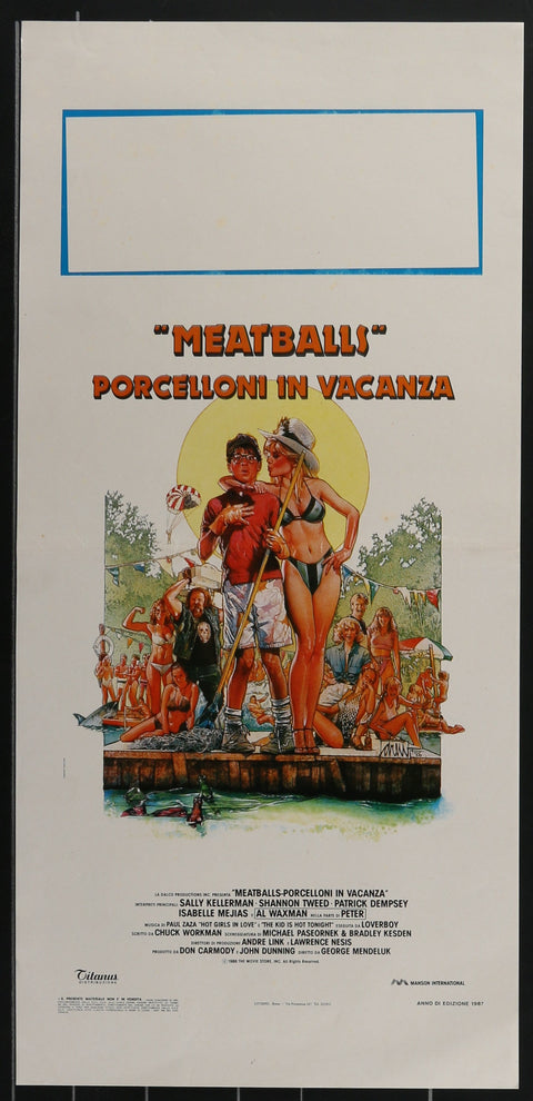 Meatballs 3 – Meatballs Porcelloni In Vacanza (1987), Originales italienisches Locandina-Filmplakat