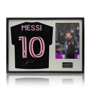 Lionel Messi Signed Inter Miami CF Away Shirt Classic Frame