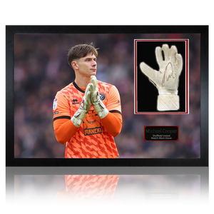 Michael Cooper Signed & Match-Worn Sheffield United Glove Iconic Frame #2