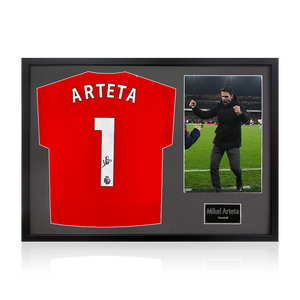 Mikel Arteta Signed Arsenal Shirt Classic Frame
