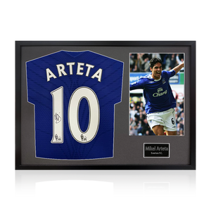 Mikel Arteta Signed Everton Shirt Classic Frame
