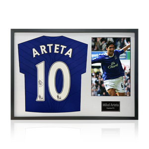 Mikel Arteta Signed Everton Shirt Classic Frame
