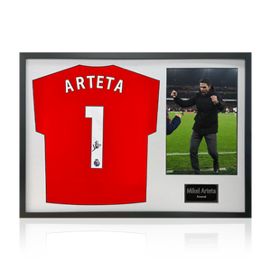 Mikel Arteta Signed Arsenal Shirt Classic Frame