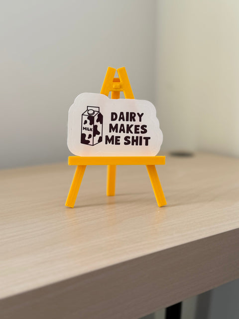 Dairy Makes Me Shit Sticker | Funny Milkshake Vinyl Sticker