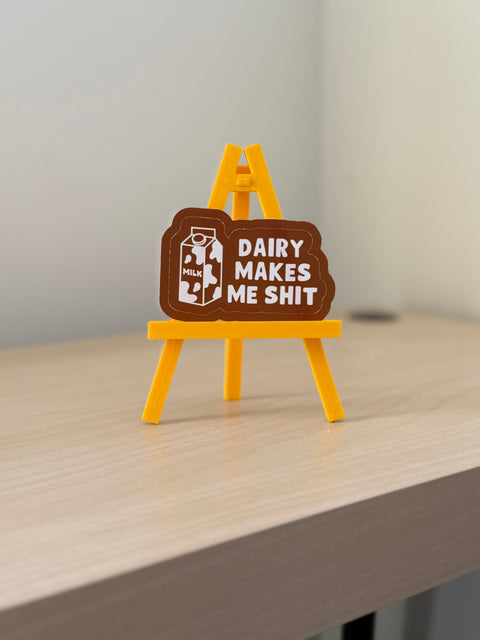 Dairy Makes Me Shit Sticker | Funny Milkshake Vinyl Sticker