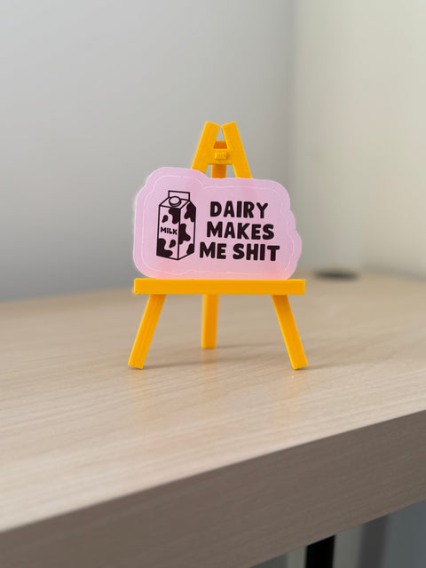 Dairy Makes Me Shit Sticker | Funny Milkshake Vinyl Sticker