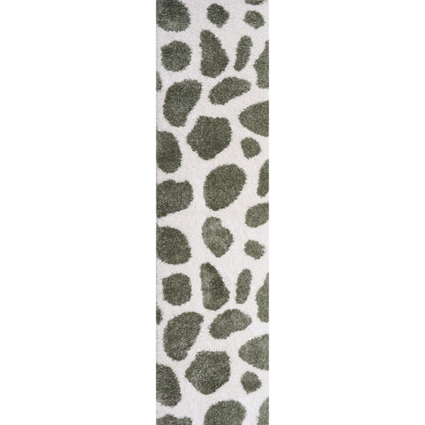 Moodi Shaggy Green Erosan Rug