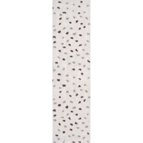 Moodi Shaggy Grey/Purple Plumetis Rug