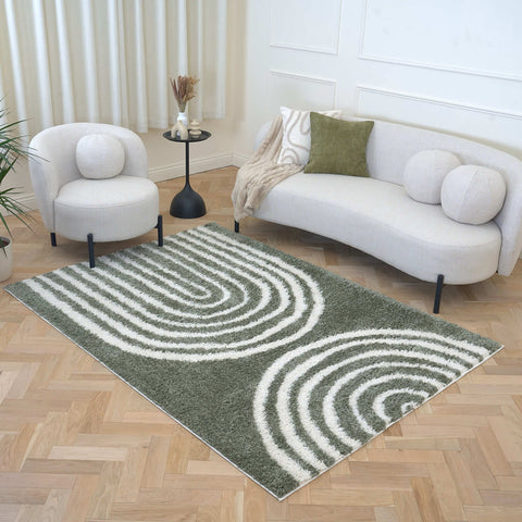 Moodi Shaggy Green Reverie Rug
