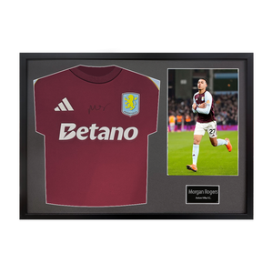 Morgan Rogers Signed Aston Villa Shirt Classic Frame