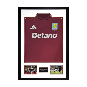 Morgan Rogers Signed Aston Villa Shirt Premium Frame