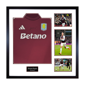 Morgan Rogers Signed Aston Villa Shirt Elite Frame