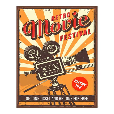 Movie Festival Retro Metal Sign