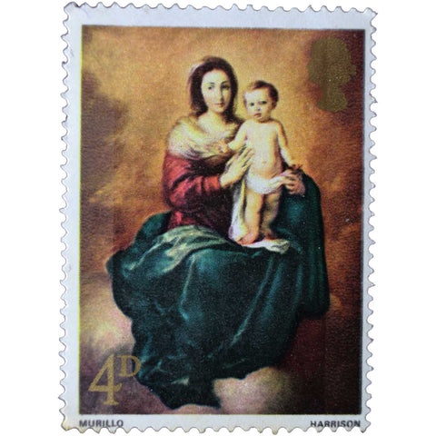 Murillo 1967 Stamp United Kingdom Elizabeth II 4 d - British Penny Madonna and Child