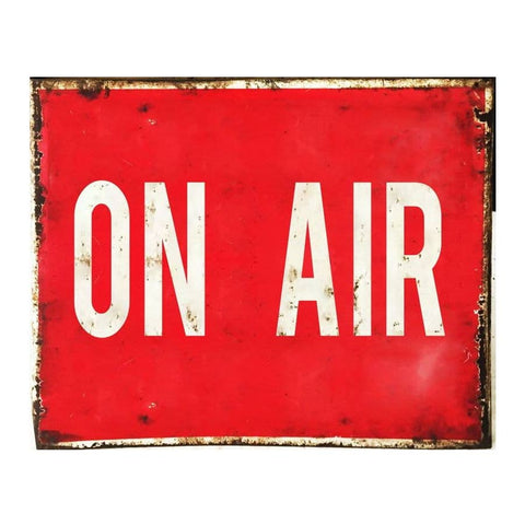 Music Radio On Air Metal Wall Sign