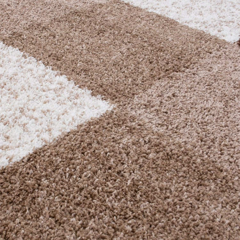Myshaggy Geometric Brown Rug