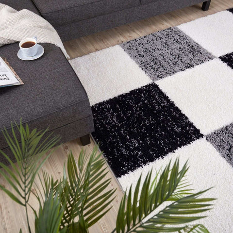 Myshaggy Geometrischer Grauer Teppich