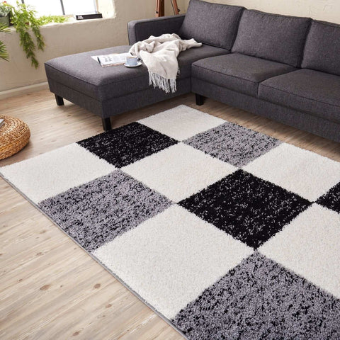 Myshaggy Geometrischer Grauer Teppich