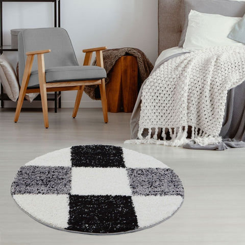 Myshaggy Geometrischer Grauer Teppich