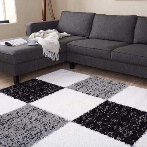 Myshaggy Geometrischer Grauer Teppich
