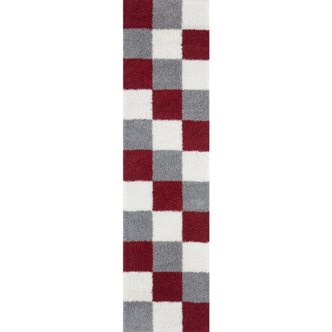 Tapis géométrique rouge Myshaggy