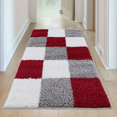 Tapis géométrique rouge Myshaggy