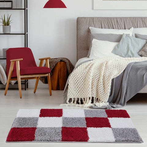 Tapis géométrique rouge Myshaggy