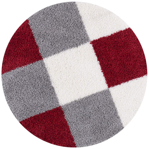 Tapis géométrique rouge Myshaggy