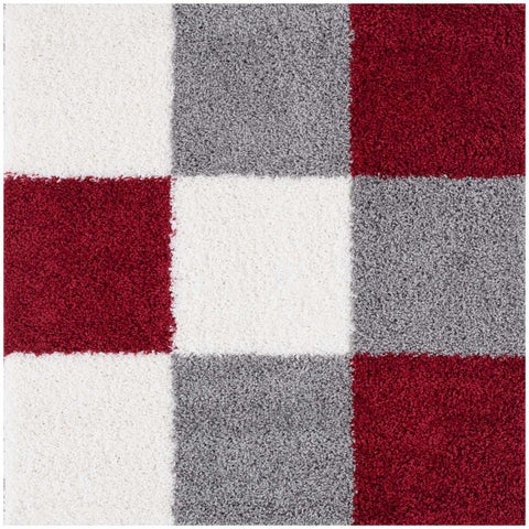 Tapis géométrique rouge Myshaggy