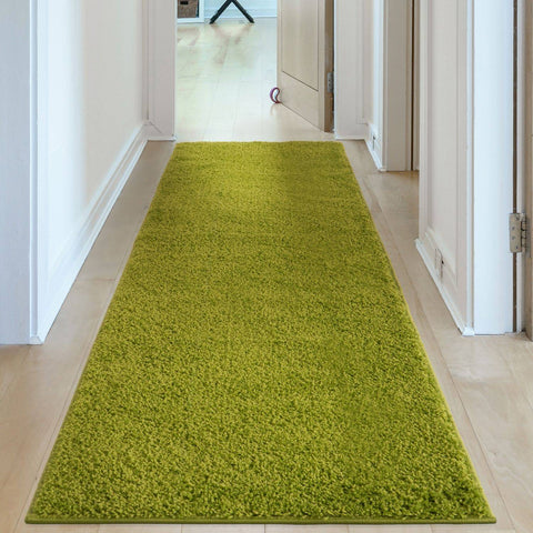 Tapis vert uni doux