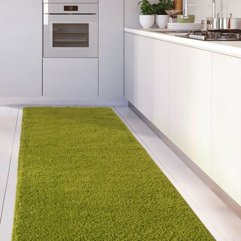 Tapis vert uni doux