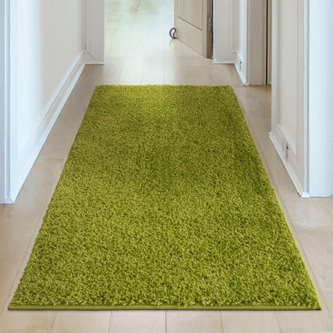 Tapis vert uni doux