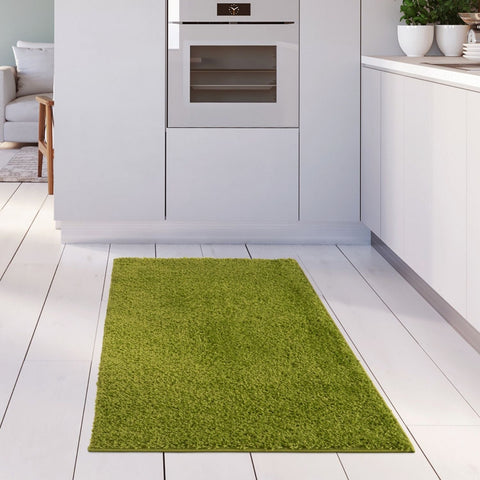 Tapis vert uni doux