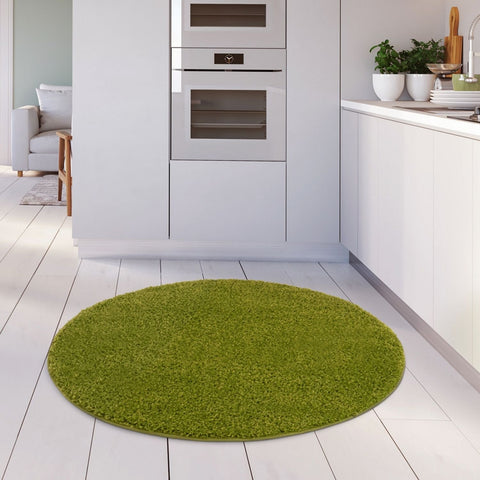 Tapis vert uni doux