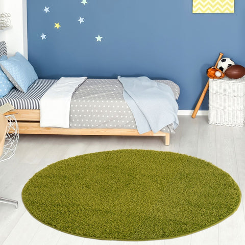 Tapis vert uni doux
