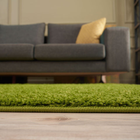 Tapis vert uni doux