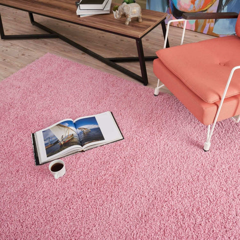 Tapis rose uni Myshaggy
