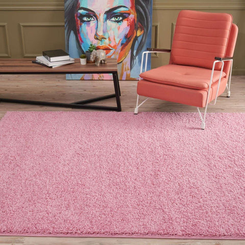 Tapis rose uni Myshaggy