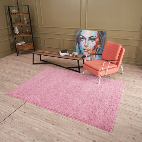 Tapis rose uni Myshaggy