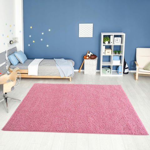 Tapis rose uni Myshaggy