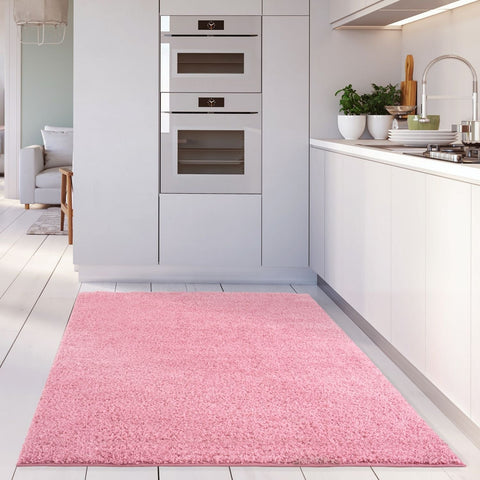 Tapis rose uni Myshaggy
