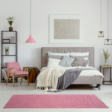 Tapis rose uni Myshaggy