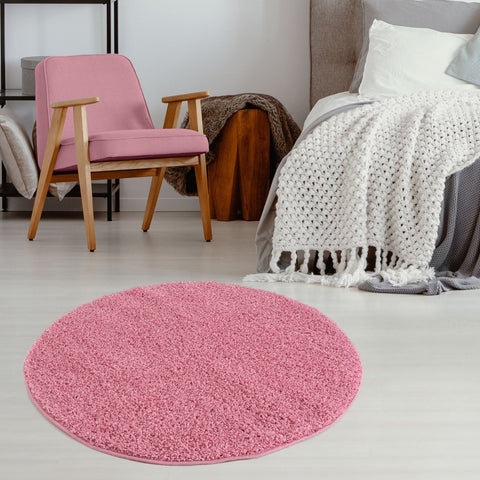 Tapis rose uni Myshaggy